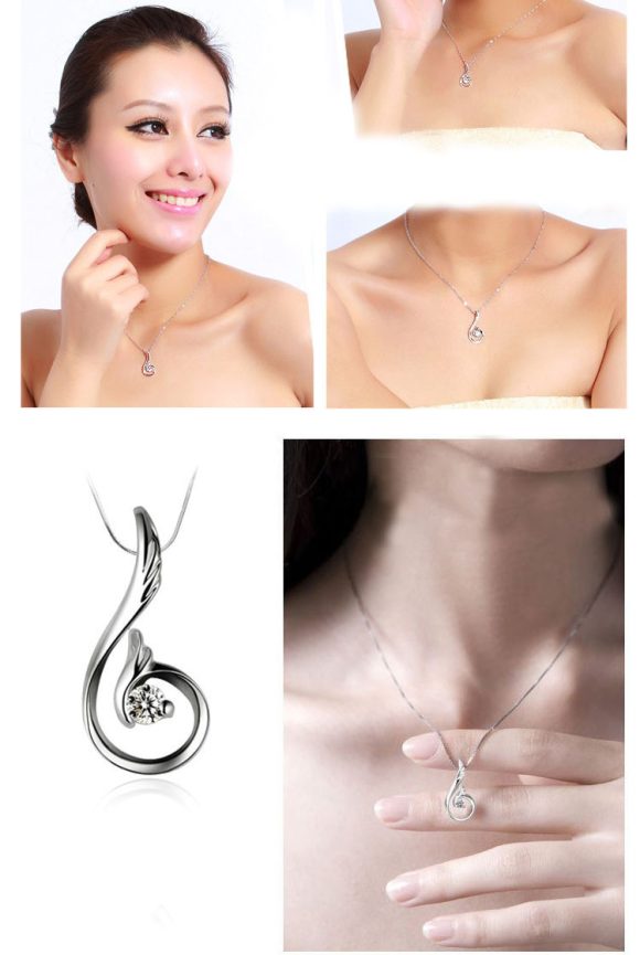 Fire Phoenix Zircon Necklace Pendant - Image 4