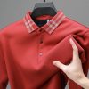 Autumn And Winter New Men's Fleece T-shirt Lapel Loose, Simple And All-matching - Image 7