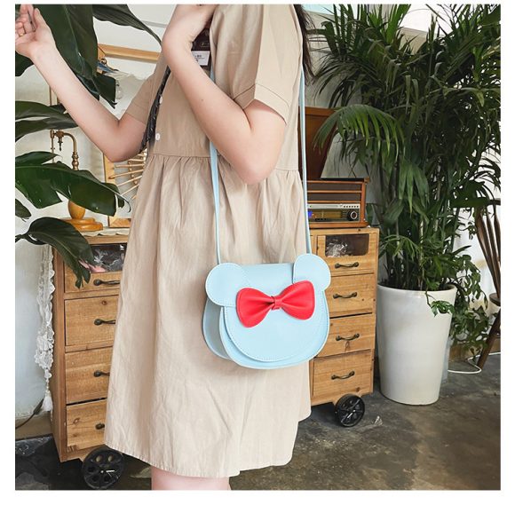 Cute And Adorable Bowknot Soft Girl Student Children's Small Bag Pu Female - Image 5