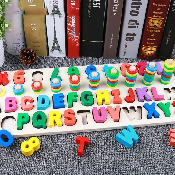 Children 3D Alphabet Number Puzzle Baby Colorful Geometric Digital Letter Educational Toy - Image 2
