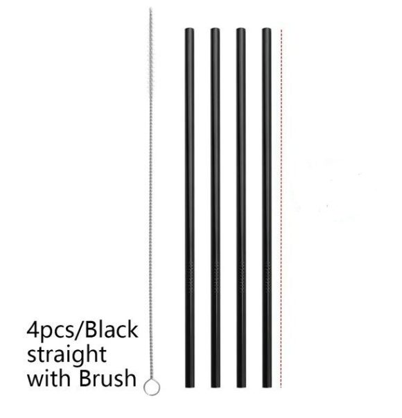 Colourful Reusable Stainless Steel Straws - Image 5