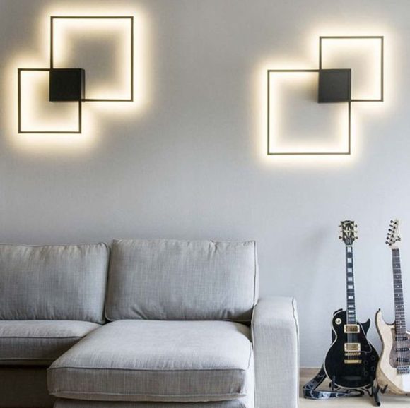 Simple geometric line LED shape wall light - Image 6