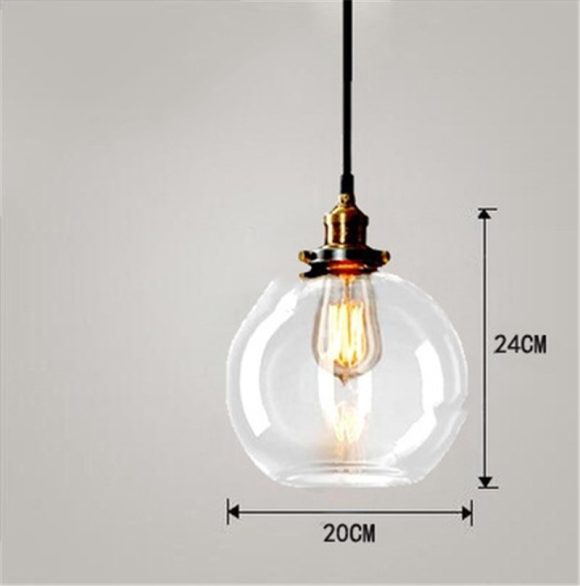 Nordic Industrial Home Bedroom Glass Chandelier - Image 3