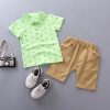 Anchor printed boy boy suit Korean short sleeve spring summer children's wear - Image 6