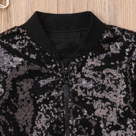 Clothes Children Kids Jacket Coat Baby Girl Girls White Gold - Image 3