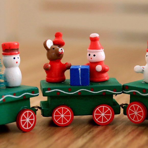 4pcs Mini Wood Train Toys - Image 2