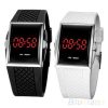 Men Women Casual Unisex White Black LED Digital Sports Wrist Watch Wristwatch Date Clock