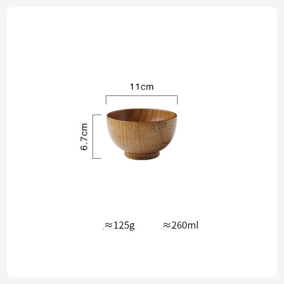 Wooden Bowl Japanese Style Wood Rice Soup Bowl Salad Bowl Food Container Large Small Bowl for Kids Tableware Wooden Utensils - Image 8