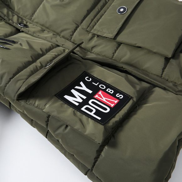 Boys Large Fur Collar Padded Warm Cotton Jacket - Image 2
