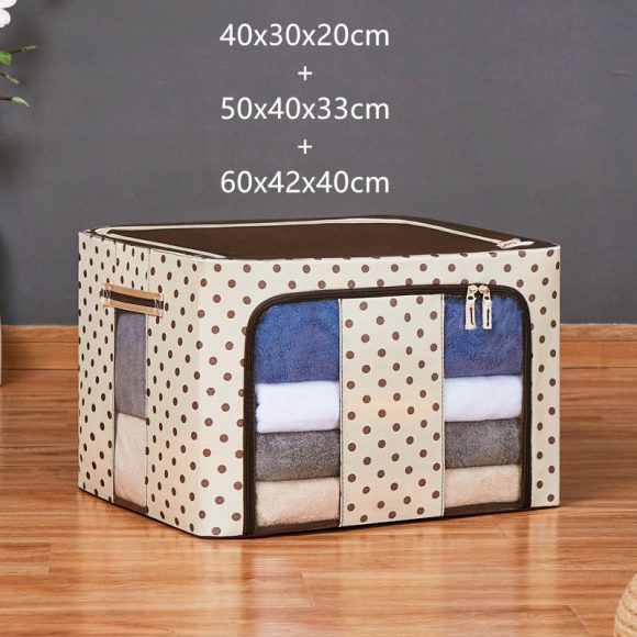 Polka Dot Oxford Cloth Storage Box Fabric Storage Bag - Image 9