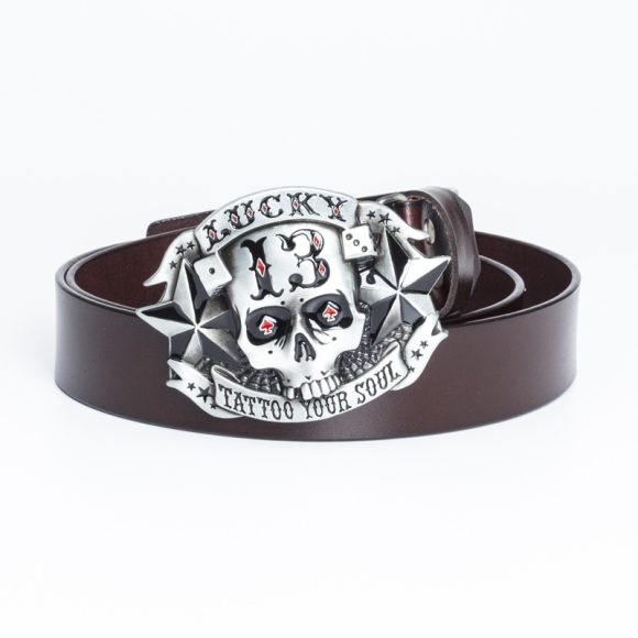 Trendy Men's Leather Belt Skull Skateboard Buckle - Image 8