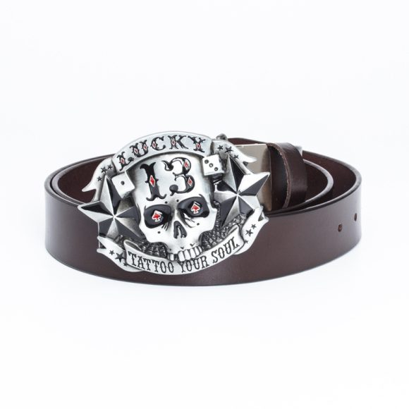 Trendy Men's Leather Belt Skull Skateboard Buckle - Image 4