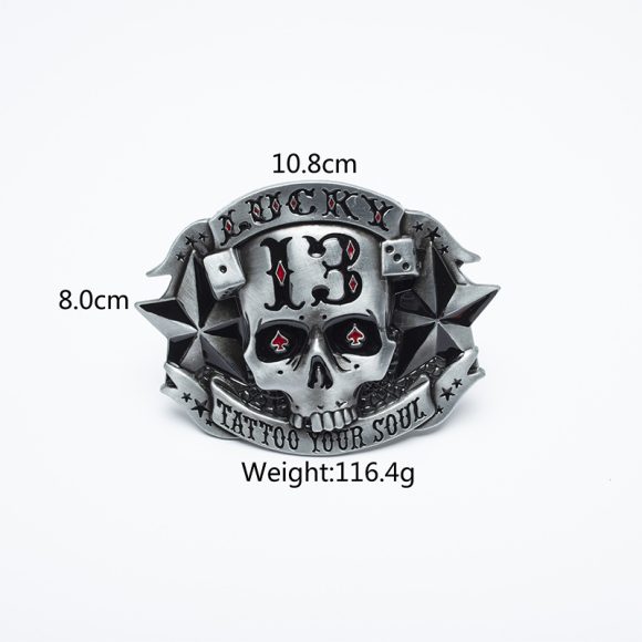 Trendy Men's Leather Belt Skull Skateboard Buckle - Image 2