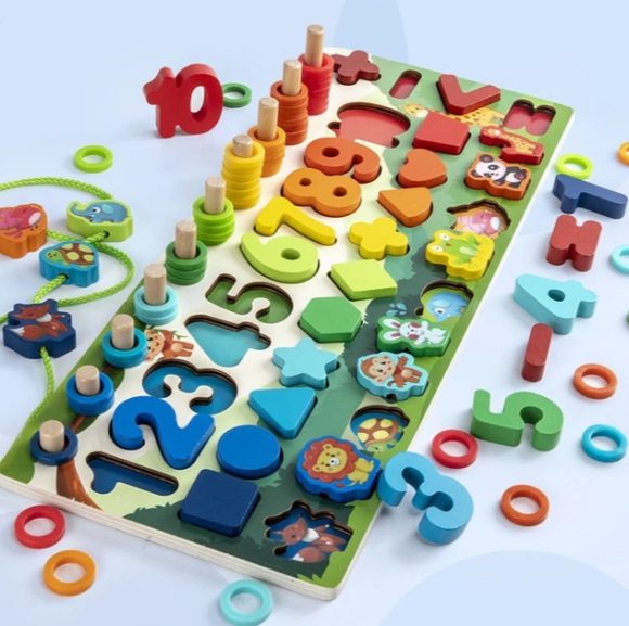 Children 3D Alphabet Number Puzzle Baby Colorful Geometric Digital Letter Educational Toy - Image 3