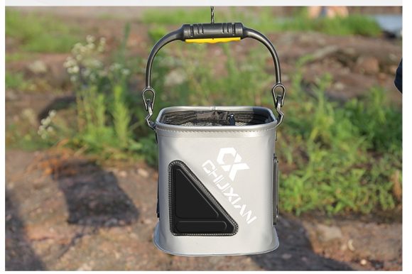 Fishing bucket with rope eva thickened fish bucket folding fish live fish box small fishing barrel fishing gear - Image 2