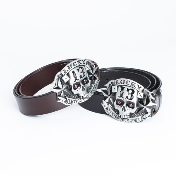Trendy Men's Leather Belt Skull Skateboard Buckle - Image 9