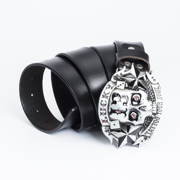 Trendy Men's Leather Belt Skull Skateboard Buckle - Image 3