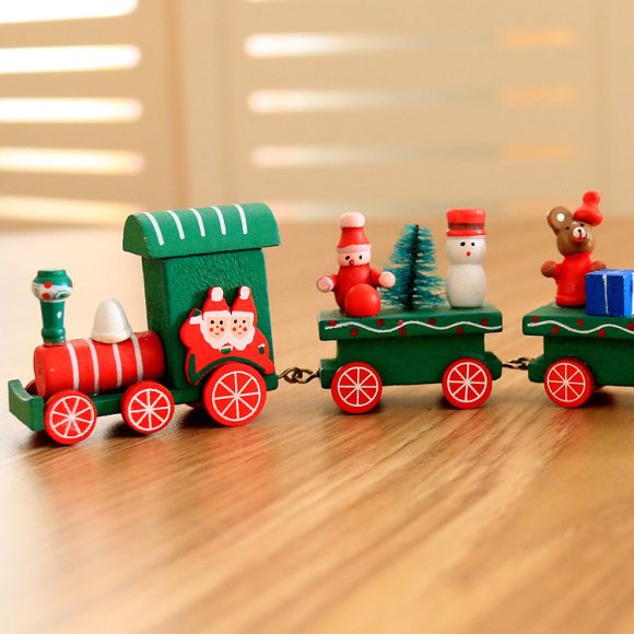 4pcs Mini Wood Train Toys - Image 5
