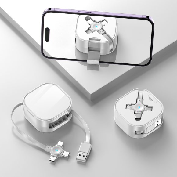 Three-in-one Bracket Telescopic Data Cable - Image 5