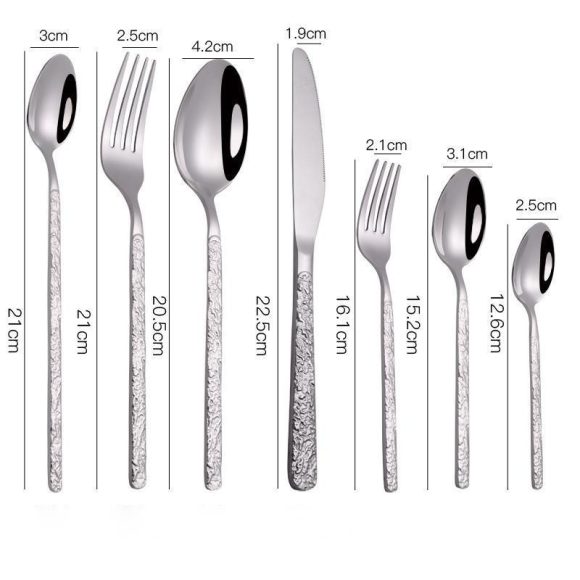 Embossed Textured Handle Steak Cutlery Western Cutlery - Image 7