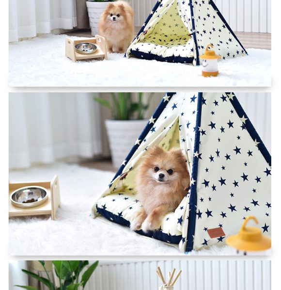 Portable Washable Pet Tent Dog Bed Cat Toy House - Image 4