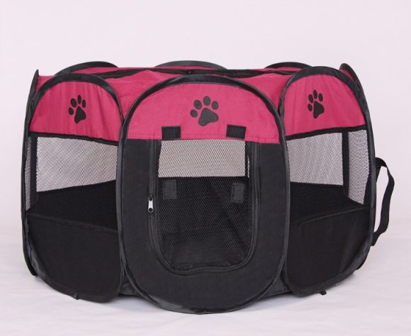 Fast folding octagonal pet fence, 600D Oxford cloth, waterproof and catching cat, dog cage, pet cage - Image 2
