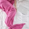 Mermaid Tail Blanket Knitted Crochet for Childern Super Soft Sleeping Blankets - Image 3