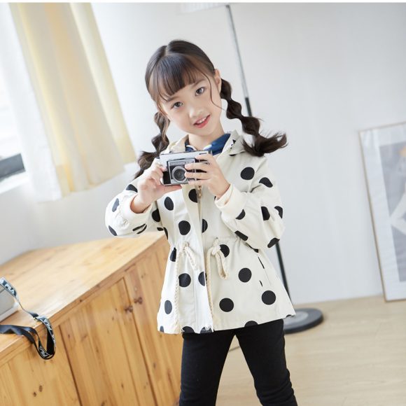 Baby Casual Tops, Baby Wear, Children's Western Style Polka Dot Jacket - Image 5