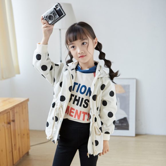Baby Casual Tops, Baby Wear, Children's Western Style Polka Dot Jacket - Image 2