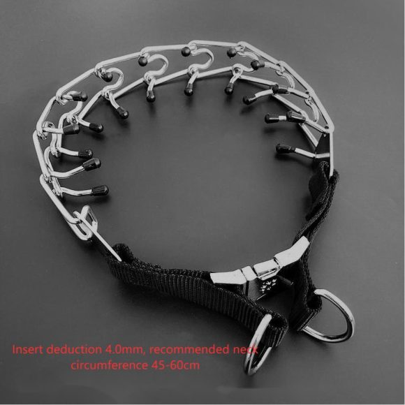 Chrome Plated  Pinch Dog Collar Proong Dogs Training Choke Chain Dog Training Necklace Rubber Tips Guardian - Image 8