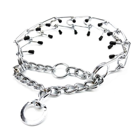 Chrome Plated  Pinch Dog Collar Proong Dogs Training Choke Chain Dog Training Necklace Rubber Tips Guardian - Image 9