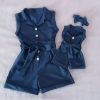 Pudcoco Kids Baby Girl Clothes Sleeveless Romper Denim - Image 4
