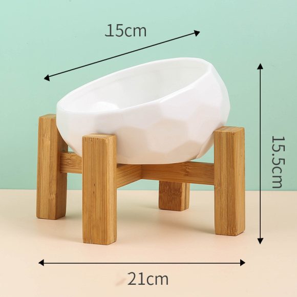 Pet Supplies Bowl Ceramic Cat Bowl Dog Bowl Oblique Mouth - Image 8
