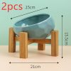 Pet Supplies Bowl Ceramic Cat Bowl Dog Bowl Oblique Mouth - Image 2