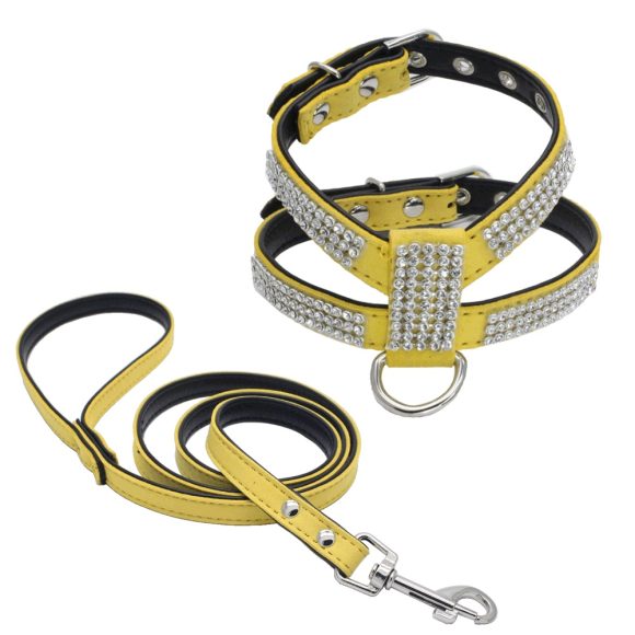 Shiny Rhinestone Pet Chest Harness Dog Leash - Image 6
