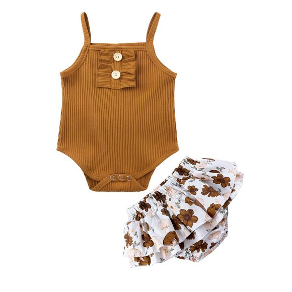 New Baby Clothing Wholesale Girls Summer Romper Skirt Set - Image 2