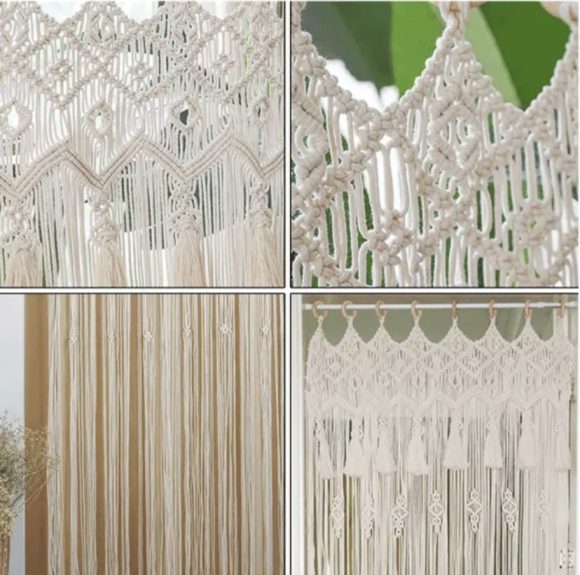 Bohemian Hand-Woven Tapestry Curtain Partition Bohemian Wedding Background Hanging Curtain Curtain Decoration - Image 4