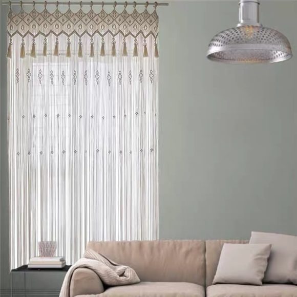 Bohemian Hand-Woven Tapestry Curtain Partition Bohemian Wedding Background Hanging Curtain Curtain Decoration - Image 3