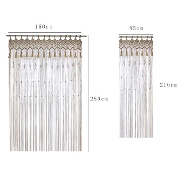 Bohemian Hand-Woven Tapestry Curtain Partition Bohemian Wedding Background Hanging Curtain Curtain Decoration - Image 2