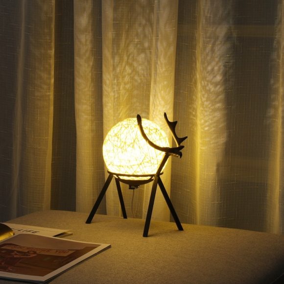 Couples Bedside Lamp Bedroom Girl Retro Style Night Light Romance - Image 5