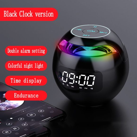 Clock Colorful Bluetooth Speaker Mini Portable - Image 6