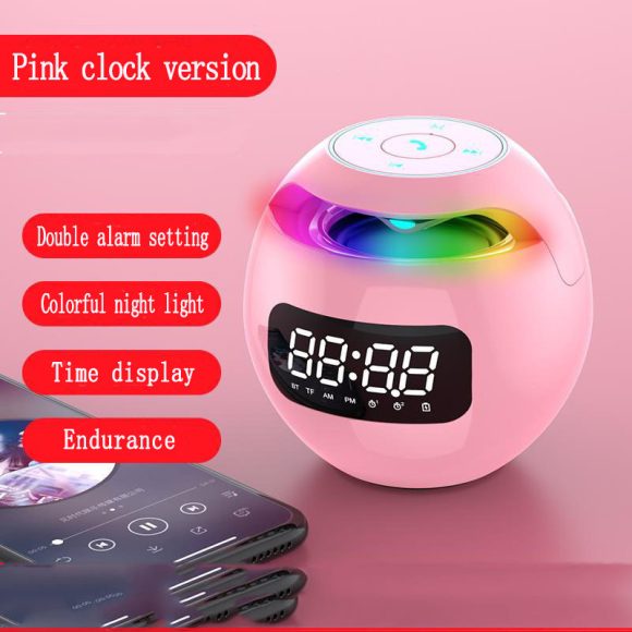 Clock Colorful Bluetooth Speaker Mini Portable - Image 3