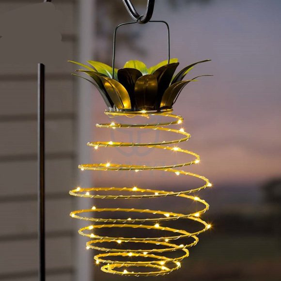 Outdoor Waterproof Garden Pineapple Solar Lights Path Lights Hanging Fairy Lights Solar Led Warm Fairy String Decor - Image 2