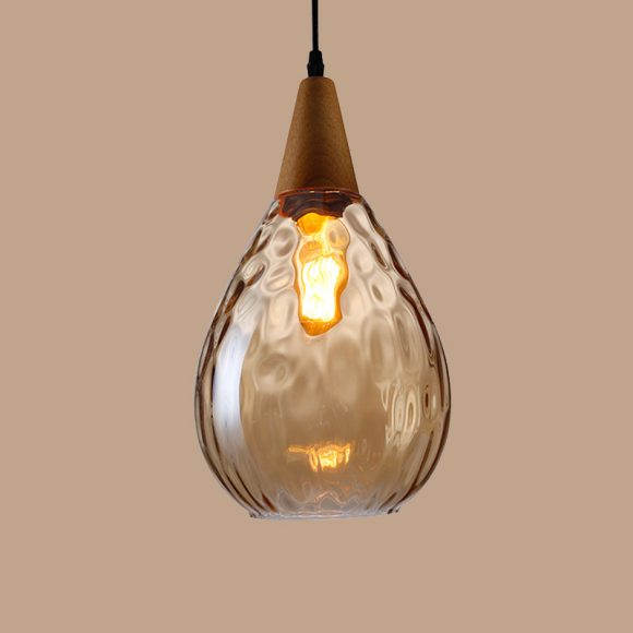 Nordic Lamps And Lanterns Living Room Bar Counter European Creative Personality Craft Net Red Chandelier Single Head Glass Small Chandelier Dining Room Lamp - Image 2