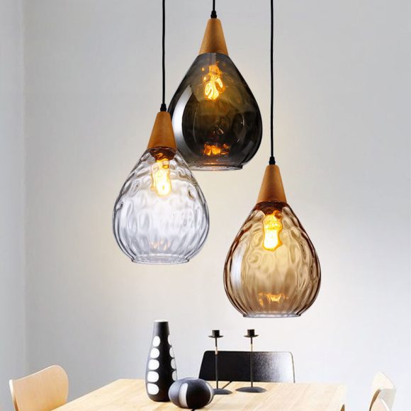 Nordic Lamps And Lanterns Living Room Bar Counter European Creative Personality Craft Net Red Chandelier Single Head Glass Small Chandelier Dining Room Lamp - Image 7
