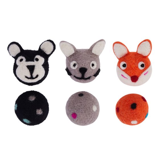 Colorful Felt Stretch Ball Cat Toy Ball Pet Toy With Small Bell Sound Play Cat Toys Creative Interactive Cat Dog Chew Toy - Image 8