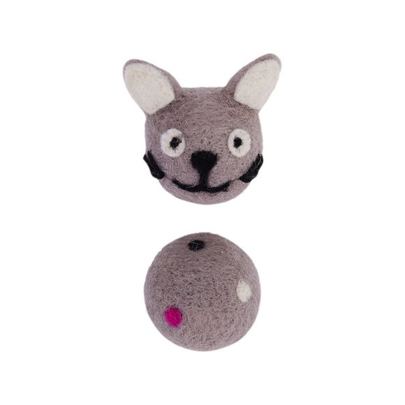 Colorful Felt Stretch Ball Cat Toy Ball Pet Toy With Small Bell Sound Play Cat Toys Creative Interactive Cat Dog Chew Toy - Image 3