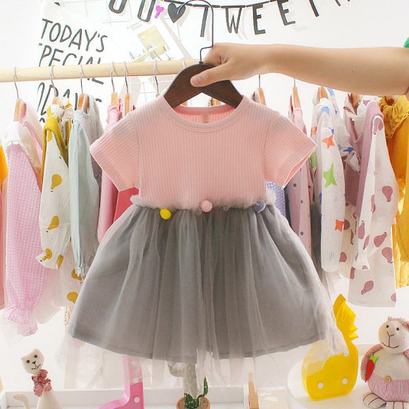Summer Cute Cartoon Baby Princess Birthday Party Mesh Dresses - Image 7