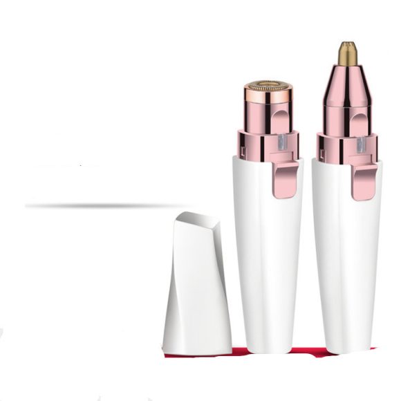 USB Charging Lipstick Shaver 2 In 1 Mini Electric Eyebrow Trimmer Facial Shaver Hair Removal Instrument - Image 2