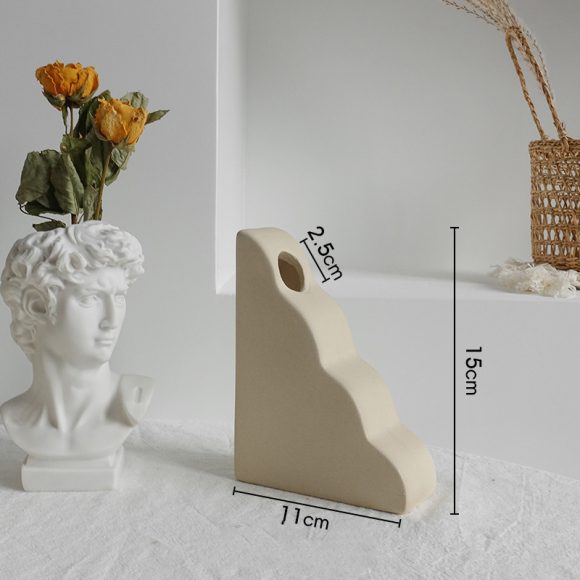 Simplicity Ceramic Vase Dry Flower Arrangement Home Decoration Ornament Living Room Display Art Vases - Image 3